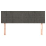 vidaXL Tăblii de pat, 2 buc., gri închis, 72x5x78/88 cm, catifea vidaXL Tăblii de pat, 2 buc., gri închis, 72x5x78/88 cm, catifea