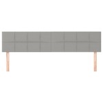 vidaXL Tăblii de pat, 2 buc, gri deschis, 80x5x78/88 cm, textil