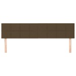 vidaXL Tăblii de pat, 2 buc, maro închis, 80x5x78/88 cm, textil