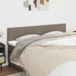vidaXL Tăblii de pat, 2 buc, gri taupe, 80x5x78/88 cm, textil vidaXL Tăblii de pat, 2 buc, gri taupe, 80x5x78/88 cm, textil