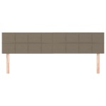 vidaXL Tăblii de pat, 2 buc, gri taupe, 80x5x78/88 cm, textil vidaXL Tăblii de pat, 2 buc, gri taupe, 80x5x78/88 cm, textil