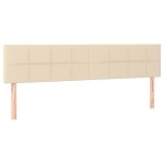 vidaXL Tăblii de pat, 2 buc, crem, 80x5x78/88 cm, textil vidaXL Tăblii de pat, 2 buc, crem, 80x5x78/88 cm, textil