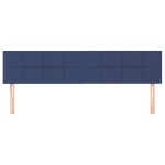 vidaXL Tăblii de pat, 2 buc, albastru, 80x5x78/88 cm, textil
