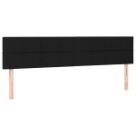 vidaXL Tăblii de pat, 2 buc, negru, 90x5x78/88 cm, textil