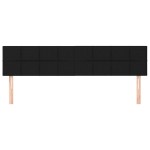 vidaXL Tăblii de pat, 2 buc, negru, 90x5x78/88 cm, textil