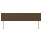 vidaXL Tăblii de pat, 2 buc, maro închis, 90x5x78/88 cm, textil