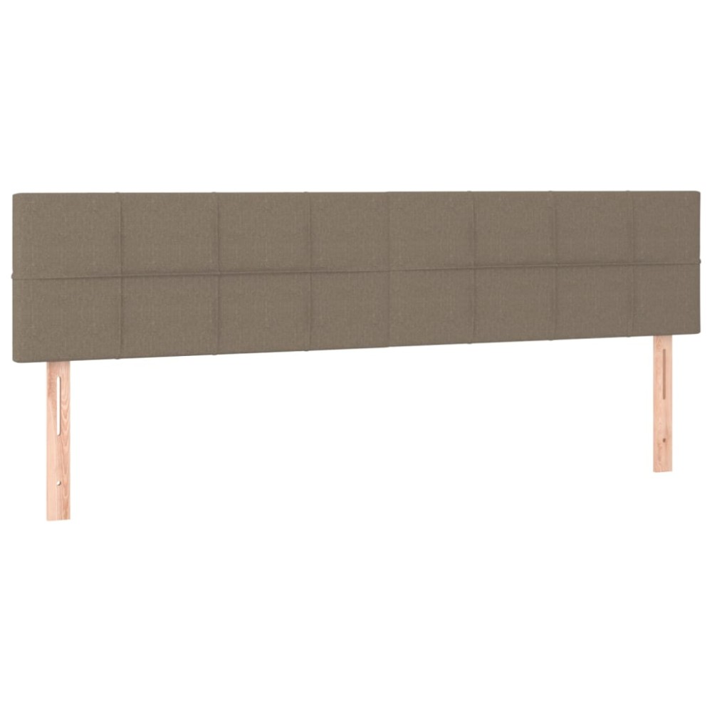 vidaXL Tăblii de pat, 2 buc, gri taupe, 90x5x78/88 cm, textil