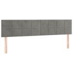 vidaXL Tăblii de pat, 2 buc, gri deschis, 90x5x78/88 cm, catifea vidaXL Tăblii de pat, 2 buc, gri deschis, 90x5x78/88 cm, catifea