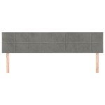 vidaXL Tăblii de pat, 2 buc, gri deschis, 90x5x78/88 cm, catifea vidaXL Tăblii de pat, 2 buc, gri deschis, 90x5x78/88 cm, catifea