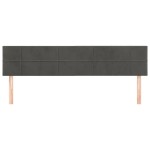 vidaXL Tăblii de pat, 2 buc, gri închis, 90x5x78/88 cm, catifea vidaXL Tăblii de pat, 2 buc, gri închis, 90x5x78/88 cm, catifea