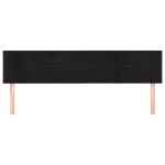 vidaXL Tăblii de pat, 2 buc, negru, 90x5x78/88 cm, catifea