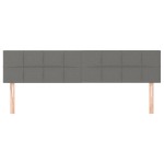 vidaXL Tăblii de pat, 2 buc, gri închis, 100x5x78/88 cm, textil