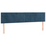 vidaXL Tăblii de pat, 2 buc, albastru închis, 100x5x78/88 cm, catifea