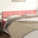 vidaXL Tăblii de pat, 2 buc, roz, 100x5x78/88 cm, catifea vidaXL Tăblii de pat, 2 buc, roz, 100x5x78/88 cm, catifea
