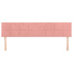 vidaXL Tăblii de pat, 2 buc, roz, 100x5x78/88 cm, catifea vidaXL Tăblii de pat, 2 buc, roz, 100x5x78/88 cm, catifea