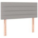 vidaXL Tăblie de pat, gri deschis, 80x5x78/88 cm, textil