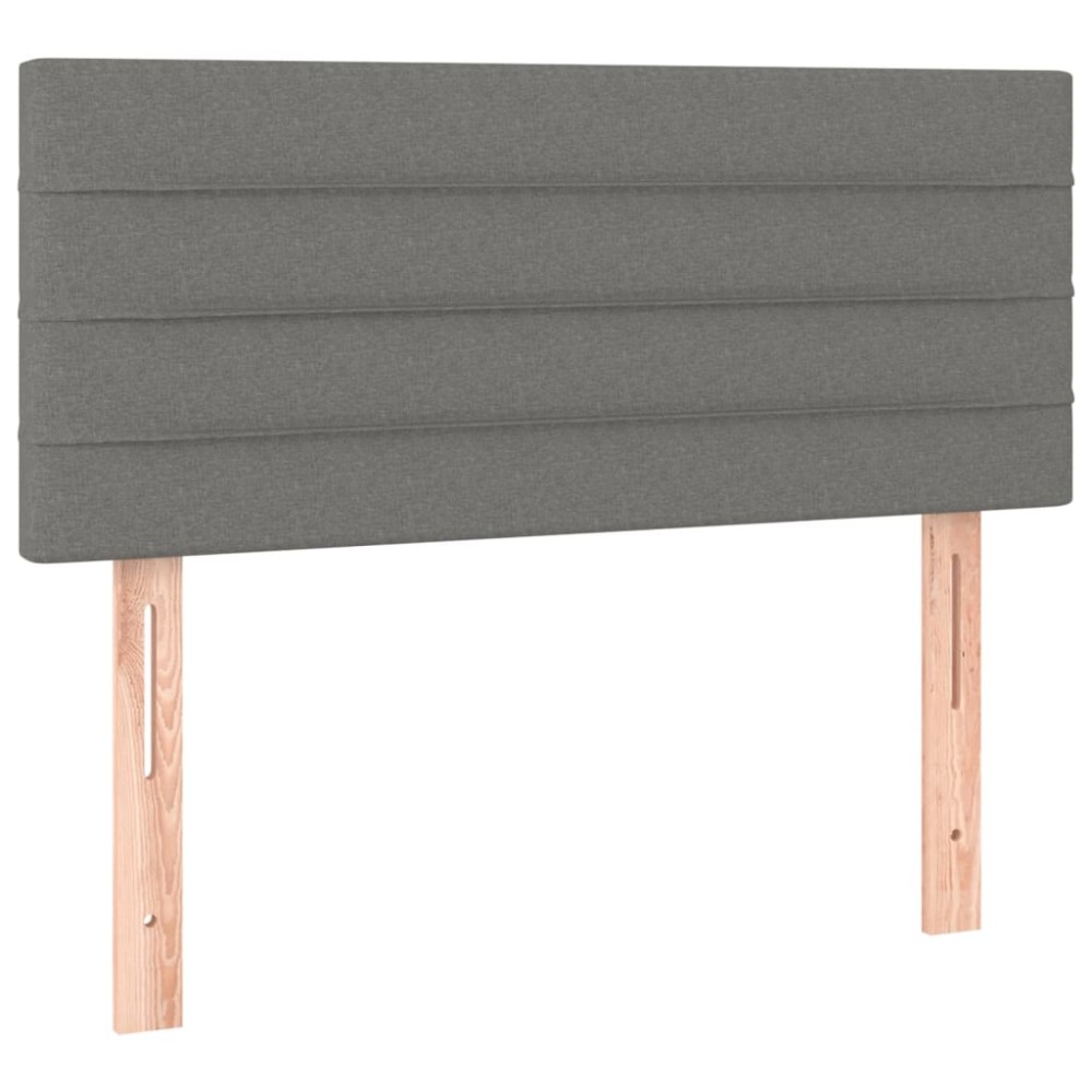 vidaXL Tăblie de pat, gri închis, 80x5x78/88 cm, textil