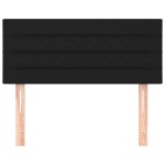 vidaXL Tăblie de pat, negru, 80x5x78/88 cm, textil