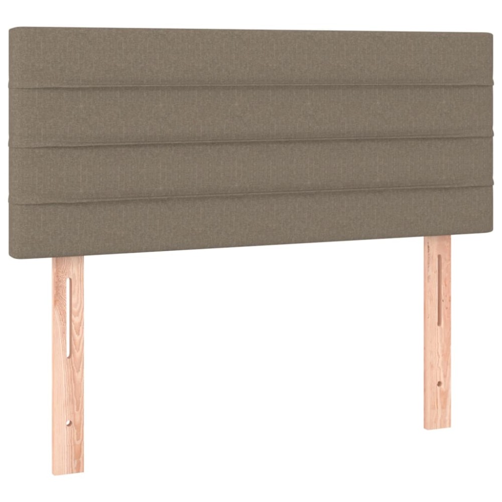 vidaXL Tăblie de pat, gri taupe, 80x5x78/88 cm, textil