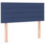 vidaXL Tăblie de pat, albastru, 80x5x78/88 cm, textil