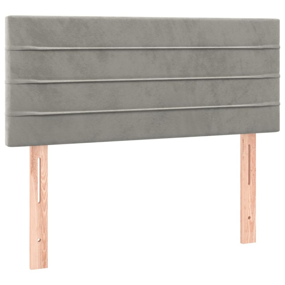 vidaXL Tăblie de pat, gri deschis, 80x5x78/88 cm, catifea
