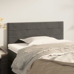 vidaXL Tăblie de pat, gri închis, 80x5x78/88 cm, catifea vidaXL Tăblie de pat, gri închis, 80x5x78/88 cm, catifea