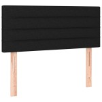 vidaXL Tăblie de pat, negru, 90x5x78/88 cm, textil