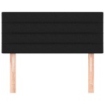 vidaXL Tăblie de pat, negru, 90x5x78/88 cm, textil