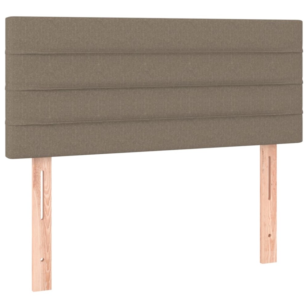 vidaXL Tăblie de pat, gri taupe, 90x5x78/88 cm, textil