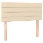 vidaXL Tăblie de pat, crem, 90x5x78/88 cm, textil