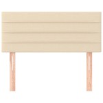 vidaXL Tăblie de pat, crem, 90x5x78/88 cm, textil