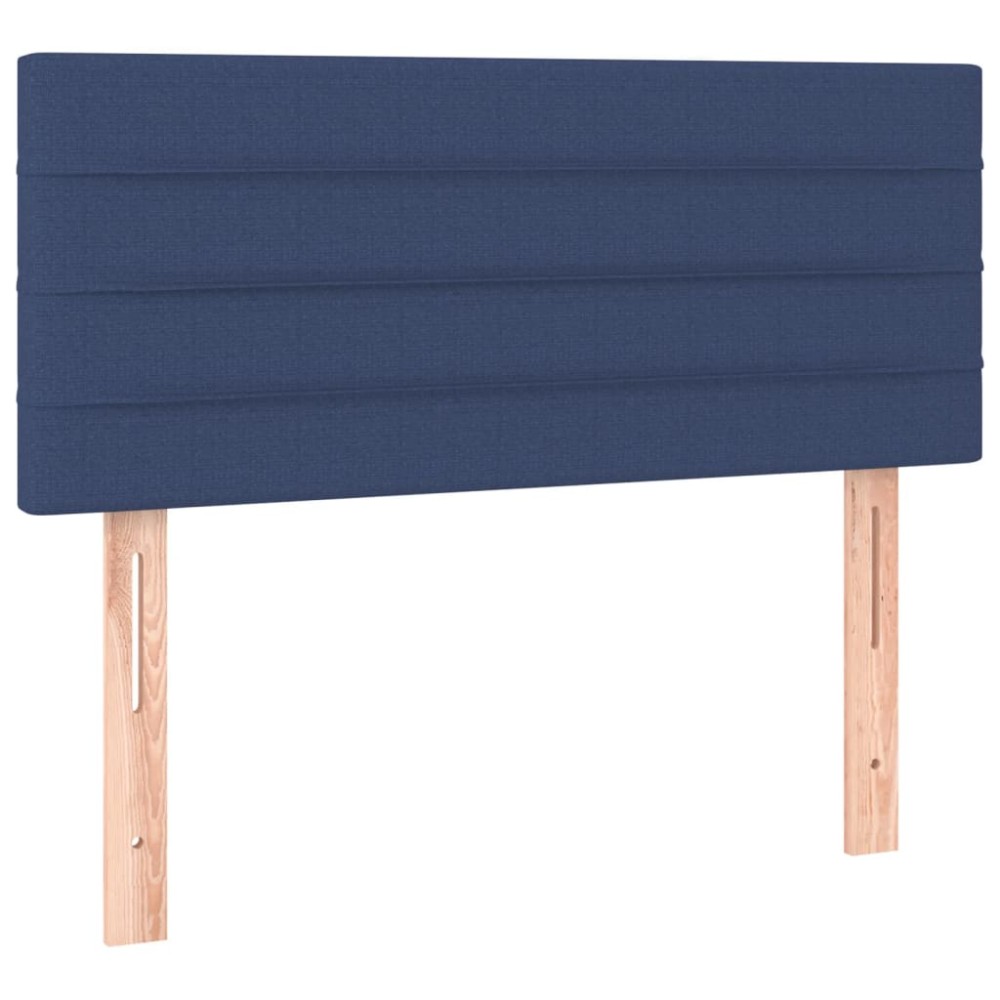 vidaXL Tăblie de pat, albastru, 90x5x78/88 cm, textil