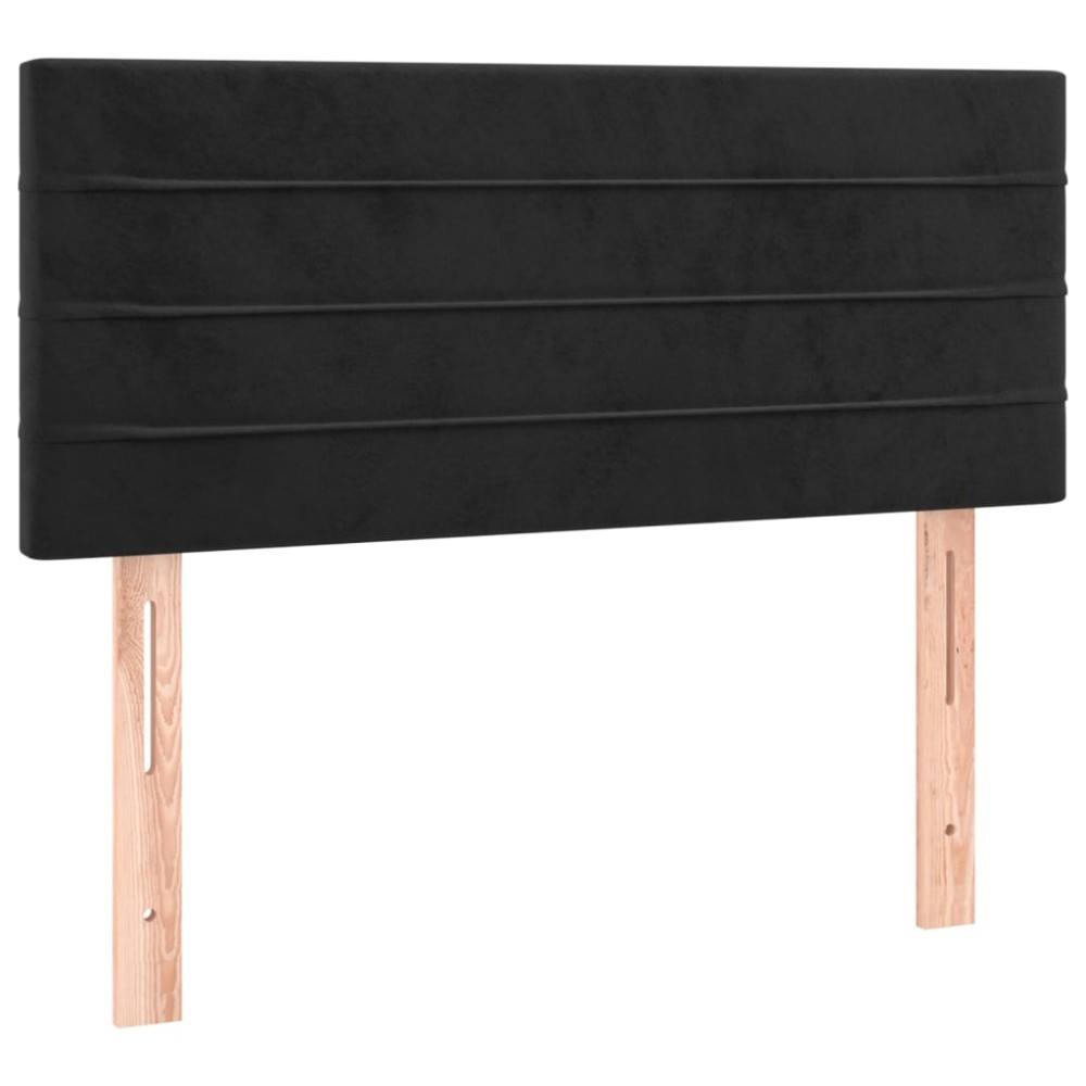 vidaXL Tăblie de pat, negru, 90x5x78/88 cm, catifea