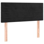 vidaXL Tăblie de pat, negru, 90x5x78/88 cm, catifea