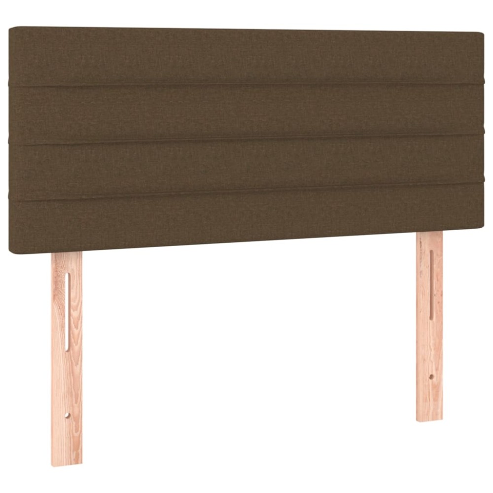 vidaXL Tăblie de pat, maro închis, 100x5x78/88 cm, textil