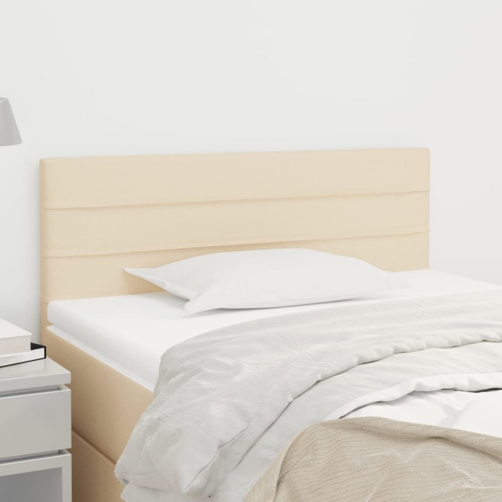 vidaXL Tăblie de pat, crem, 100x5x78/88 cm, textil
