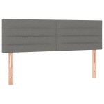 vidaXL Tăblii de pat, 2 buc., gri închis, 72x5x78/88 cm, textil vidaXL Tăblii de pat, 2 buc., gri închis, 72x5x78/88 cm, textil