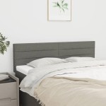 vidaXL Tăblii de pat, 2 buc., gri închis, 72x5x78/88 cm, textil vidaXL Tăblii de pat, 2 buc., gri închis, 72x5x78/88 cm, textil