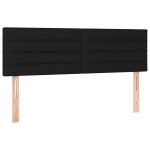 vidaXL Tăblii de pat, 2 buc., negru, 72x5x78/88 cm, textil vidaXL Tăblii de pat, 2 buc., negru, 72x5x78/88 cm, textil