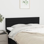 vidaXL Tăblii de pat, 2 buc., negru, 72x5x78/88 cm, textil vidaXL Tăblii de pat, 2 buc., negru, 72x5x78/88 cm, textil