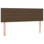 vidaXL Tăblii de pat, 2 buc., maro închis, 72x5x78/88 cm, textil vidaXL Tăblii de pat, 2 buc., maro închis, 72x5x78/88 cm, textil
