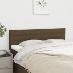 vidaXL Tăblii de pat, 2 buc., maro închis, 72x5x78/88 cm, textil vidaXL Tăblii de pat, 2 buc., maro închis, 72x5x78/88 cm, textil