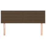 vidaXL Tăblii de pat, 2 buc., maro închis, 72x5x78/88 cm, textil vidaXL Tăblii de pat, 2 buc., maro închis, 72x5x78/88 cm, textil