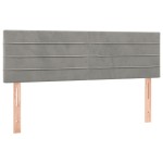 vidaXL Tăblii de pat, 2 buc., gri deschis, 72x5x78/88 cm, catifea vidaXL Tăblii de pat, 2 buc., gri deschis, 72x5x78/88 cm, catifea
