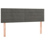 vidaXL Tăblii de pat, 2 buc., gri închis, 72x5x78/88 cm, catifea vidaXL Tăblii de pat, 2 buc., gri închis, 72x5x78/88 cm, catifea