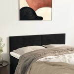 vidaXL Tăblii de pat, 2 buc., negru, 72x5x78/88 cm, catifea vidaXL Tăblii de pat, 2 buc., negru, 72x5x78/88 cm, catifea