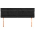 vidaXL Tăblii de pat, 2 buc., negru, 72x5x78/88 cm, catifea vidaXL Tăblii de pat, 2 buc., negru, 72x5x78/88 cm, catifea