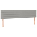 vidaXL Tăblii de pat, 2 buc, gri deschis, 80x5x78/88 cm, textil