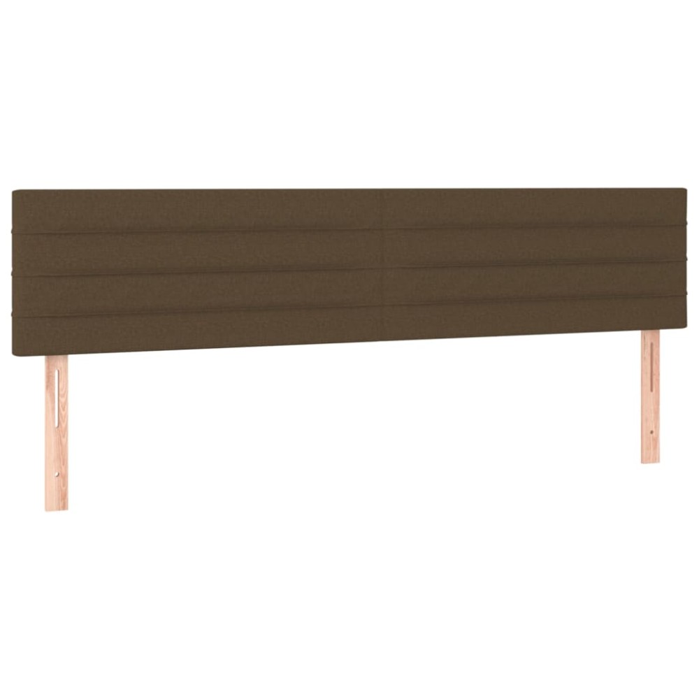 vidaXL Tăblii de pat, 2 buc, maro închis, 80x5x78/88 cm, textil