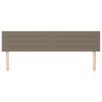 vidaXL Tăblii de pat, 2 buc, gri taupe, 80x5x78/88 cm, textil vidaXL Tăblii de pat, 2 buc, gri taupe, 80x5x78/88 cm, textil